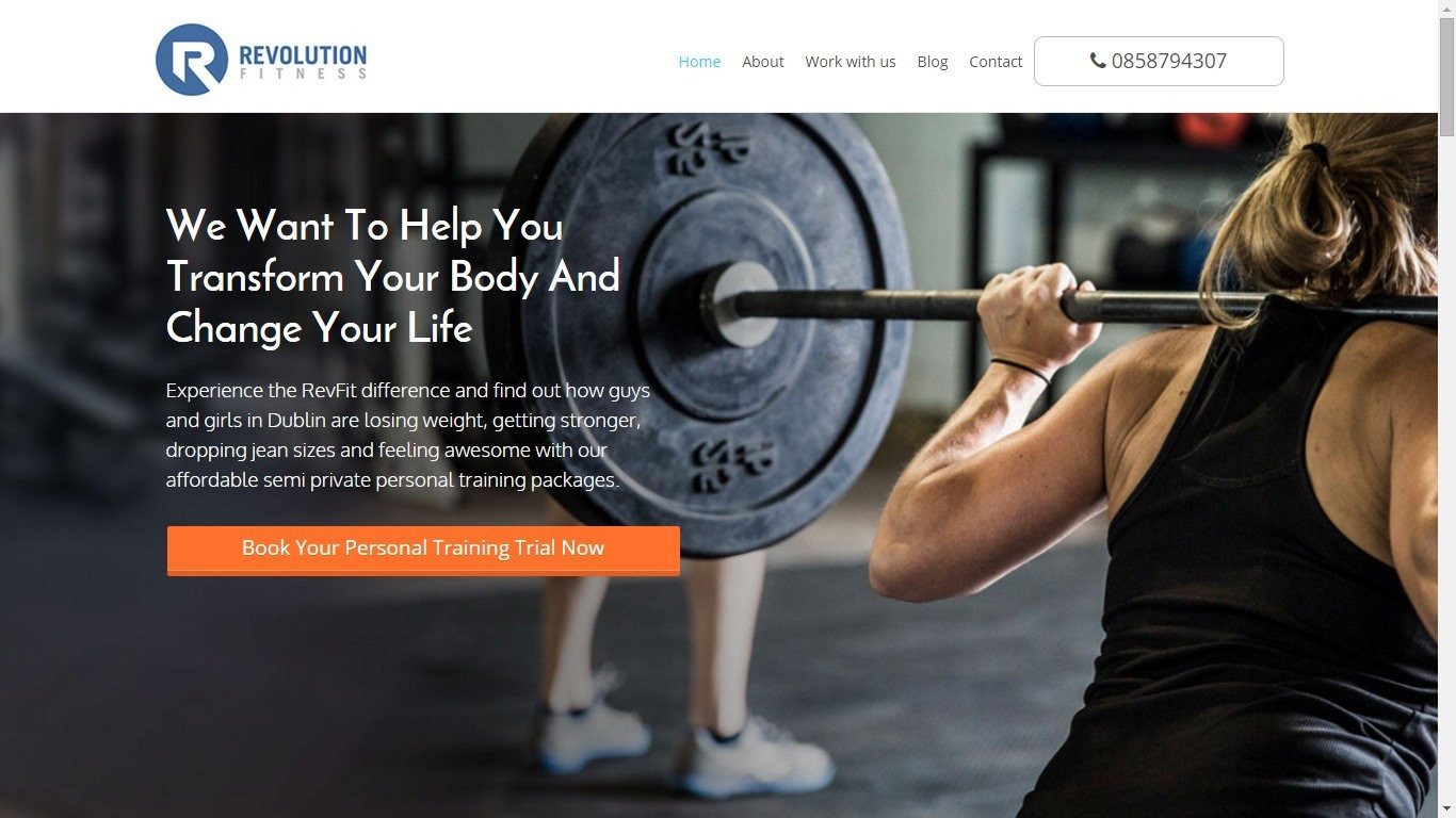 personal trainer website examples